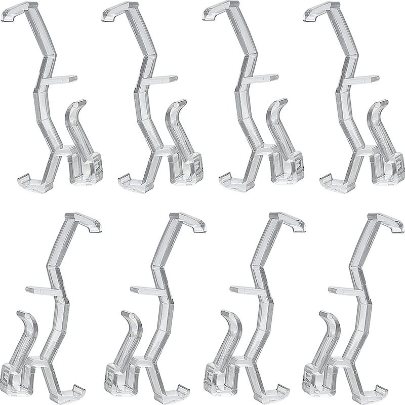 Cutelec Valance Clips 10pcs 2.5inch Clear Plastic Hidden Retainer Holder Clip for Window Blind Valance,Horizontal Faux & Wood Blinds Parts - Image 1